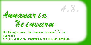 annamaria weinwurm business card